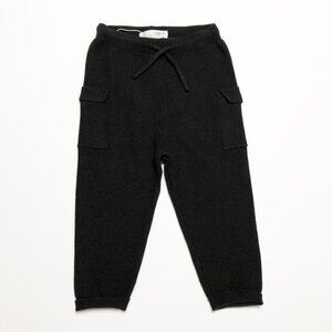 NWT • ZARA Charcoal Soft Knit Pants {18/24M}
